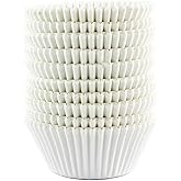 Warmparty Baking Cups Cupcake Liners, Standard Sized, 300 Count (White)