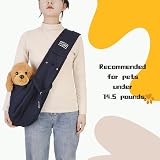 Zuimei Puppy Sling Carrier Hand-Free Small Dog Sling Dark Blue view 4