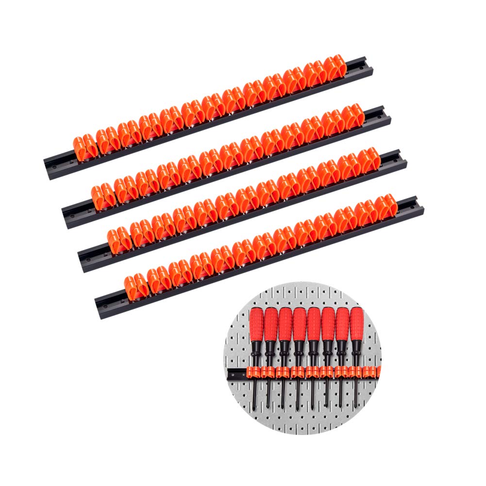 3-H Screwdriver Organizer 4 pcs,Screwdriver Holder New Mold Made, Tool wall Organiser & Holder for small hand tools