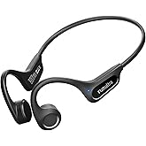 Nanajorwa Bone Conduction Headphones, Bluetooth 6.0 Wireless Sport Earphones 10H Playtimes Sweatproof Open Ear Headphones for Workout, Cycling, Outdoor Activities