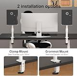 suptek Clamp-on Speaker Stand Desk Mount Set 9.6x8.8 inch Trays 2 Pack view 8