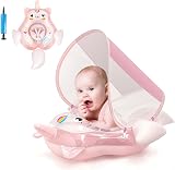YAAVAAW Unicorn Inflatable Baby Float with Canopy 6-36 Months Pink