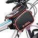 AISISAIWEN Bike Frame Bag Bicycle Top Tube Bag Waterproof Sensitive Touch Screen Cell Phone Mount Holder for iPhone 6/6s/7/7s/8/X Plus Samsung 7 Note 7 Below 6.2 inch Top Tube Handlebars Storage Bag