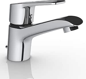 Grifo de lavabo Latón, Cromado.Grifo baño, Agua Fría y Caliente,Grifo Baño Clásico, Mezclador Monomando para Lavabo