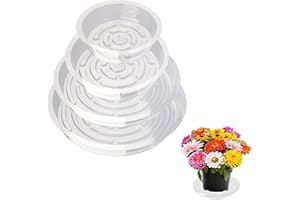 YQkangzhu 16Pcs Plant Saucer, Heavy Duty Clear Plastic Plant Tray, Durable Round Flower Pot Saucer, Large Plant Dishes Saucer