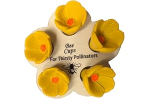 TSREDHERO Bee Insect Drinking Cup,Bee Cups for Garden,Mini Drinking Cups Used by Bees in gardens. (Yellow)