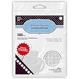 Scrapbook Adhesives by 3L, Permanent Small Pre-Cut 3D Foam Squares, White, x 1/4-Inch (Pack of 308)
