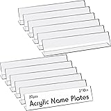Vicenpal 20 Pcs Acrylic 2 x 10 Name Plates for