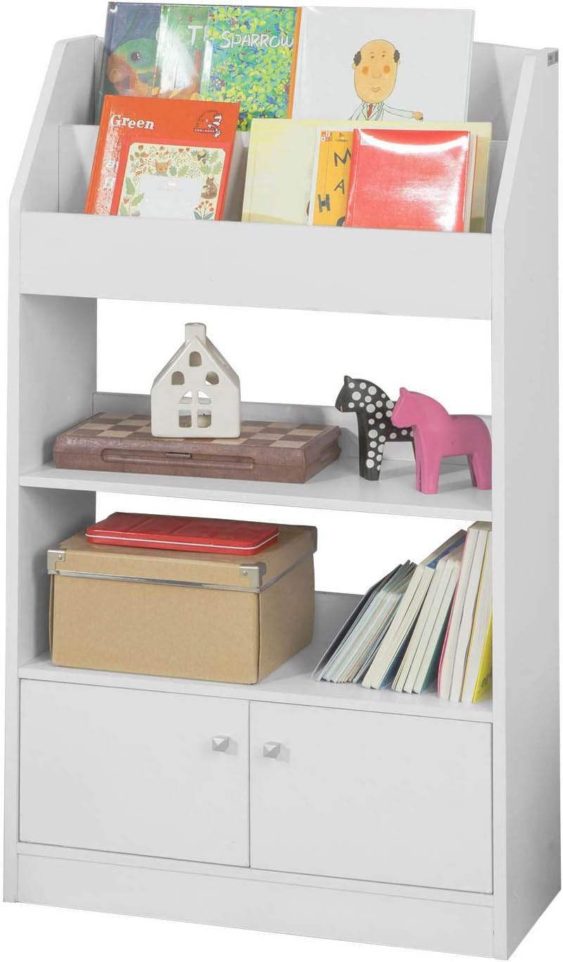 SoBuy® KMB11W, Children Kids Bookcase Book Shelf Storage Display