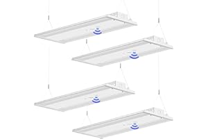 G GJIA LED Linear High Bay Light 4-Pack, 210W 31500LM 0-10V Dimmable 5000K Daylight, Adjustable High Bay LED Shop Lights Lighting Fixtures for Garage Warehouse Workshop, UL