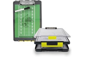 Dexas Clearview Clipcase Clipboard, 13.75 x 9.5 in, Gray/Yellow. See Papers Clearly Outdoors, Stay Organized and Dry. Ideal for Coaching, Teaching, homeschooling, Art, Trades, and Medical pros.