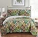 Royal Tradition Bonnie Reversible Coverlets, California King Over-Sized 3pc Quilt Set (110-Inch Wide x 96-Inch Long) Lightweight Bedspread
