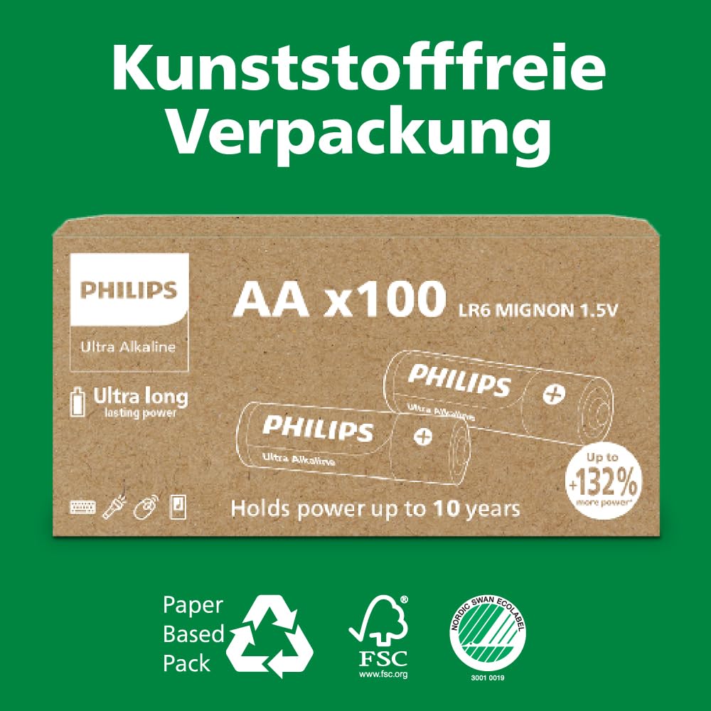 Philips Ultra C Alkali-Batterien, LR14 - Für Taschenlampen und Spielzeug, 20 Stück 7