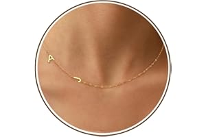 DONYUDE Initial Necklaces for Women，Name Necklace Gold Sideways Dainty Initial Necklaces for Women 2 Initial Adjustable Gold Choker Necklace for GLfriend Friend Gifts for Adults Jewelry