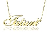 Tatum Heart Name Necklace 18k Gold Plated Stainless