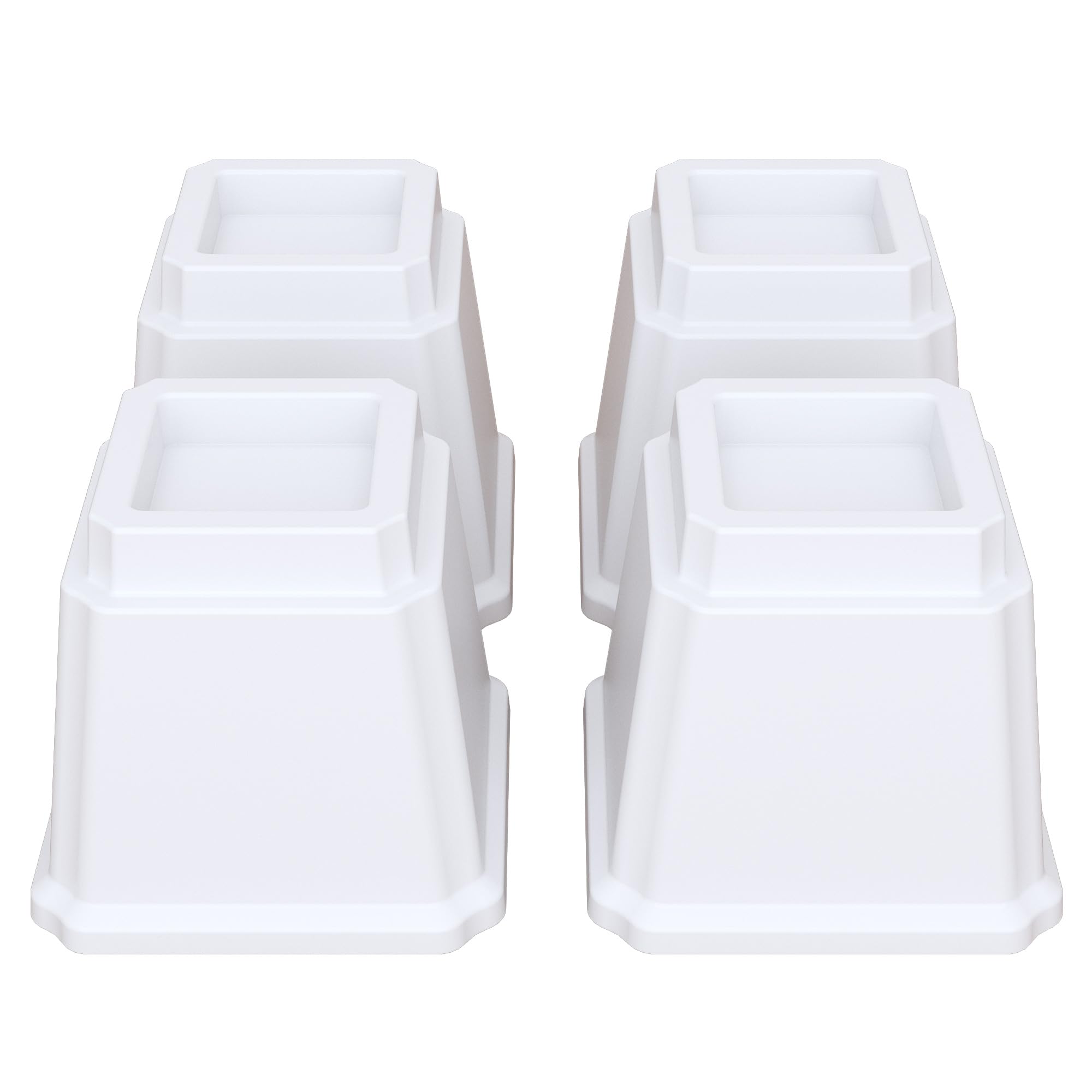 Lutown-Teen Bed Risers 5 inch Heavy Duty Furniture Risers for Sofas, Chair Risers Sofa Risers Table Risers Set of 4 Pack, White
