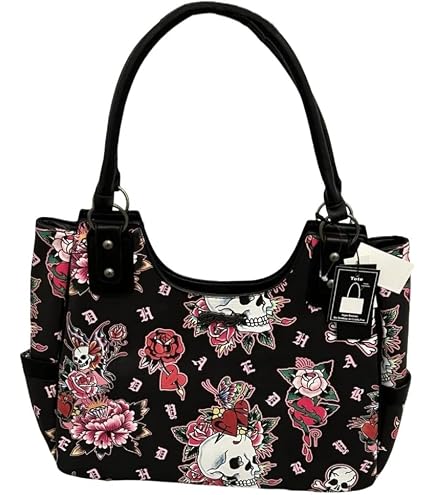 Amazon.com: ED HARDY Honor Skull Small Tote Bag, Rhinestone