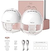 NCVI Wearable Hands Free Breast Pump, 4 Modes & 9 Levels with Multitronic Suction, Ultra-Quiet <42dB, Long Battery Life (150min), 21/24mm Flange Insert, Portable Electric Breastfeeding Pump for Moms