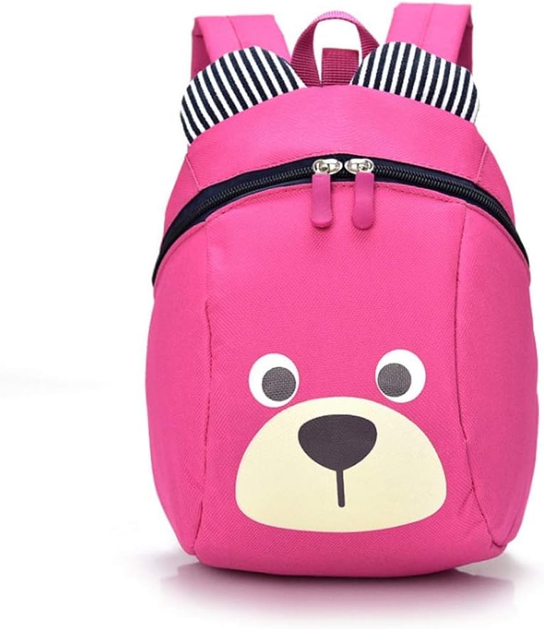 Purple Crane Cute Bear School Bag/bagpack/Backpack for Toddlers for playschool/Nursery/Kinder Garden/Picnic with Safety Anti Lost Children Leash (1 – 5 Years Age Group) - Pink