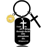 Luvsweets Christian Gifts Keychain for Women, Inspirational Bible Verse Religious Faith Gift for Girls Sister Mum Friend