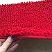 USTIDE SOFE Shaggy Chenille Rug 2-Piece Kitchen Rug Set Red Wedding Room Rugs Non-Slip Absorbent Floor Mat Carpet