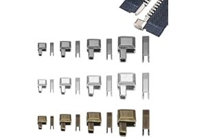 Universal Zipper Repair Kit - 12Pcs Double-Sided Zipper Sliders with Zippers Pull, Black Zippers Fix Repair Replacement Kit f