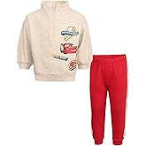 Magic Threadz Disney Clothes Baby Boys Quarter Zip Fleece Sweatshirt & Pants Set Mickey, Cars, Toy Story, Spiderman (12M-24M)