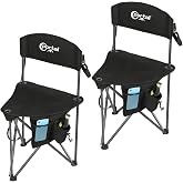 Portal Extra Large Quick Folding Tripod Stool with Backrest Fishing Camping Chair with Carry Strap