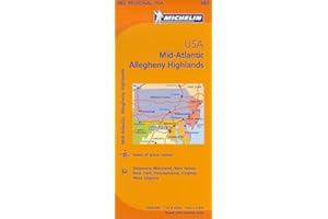 Michelin USA: Mid-Atlantic, Allegheny Highlands Map 582 (Maps/Regional (Michelin))