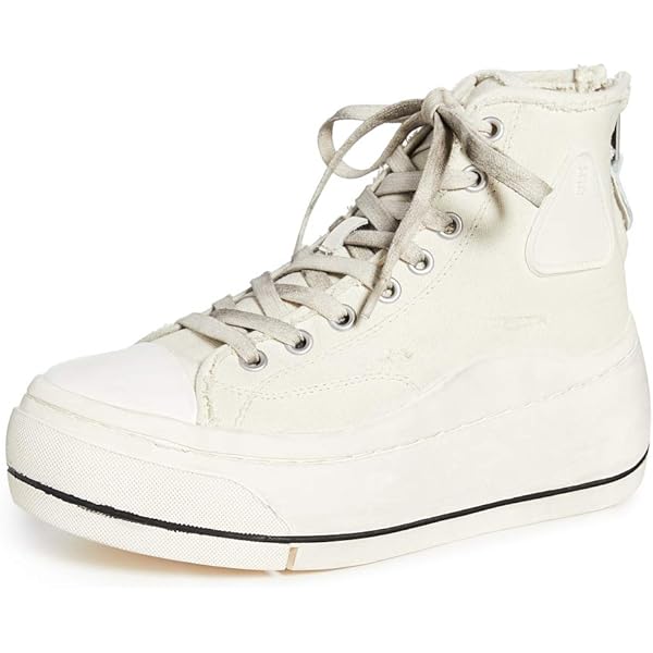Amazon.com | Ganni Women's 08 Canvas Raw Edge Sneakers