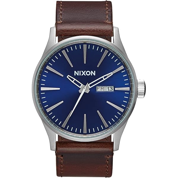 NIXON♡ Amazon.com: NIXON Station Chrono Leather A1163 - Chocolate