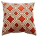 Lydealife Throw Pillow Cushion Cover, Argyle Pattern, Orange
