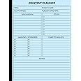 Social Media Content Planner: Organizer and Notebook for Tracking Your Social Media Content, Gift Idea for Managers, Influencers and Content Creators, 120 Pages 8.5 x 11 Inch