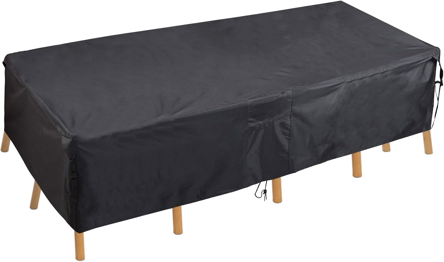 PATIOPTION Patio Table Cover, Rectangular Furniture Set Cover Outdoor Square Cover 600D Heavy Duty Tough Canvas Waterproof Dustproof Dining Table Chair Set Cover w Storage Bag - 74L x 47W x 24H inch : Garden & Outdoor