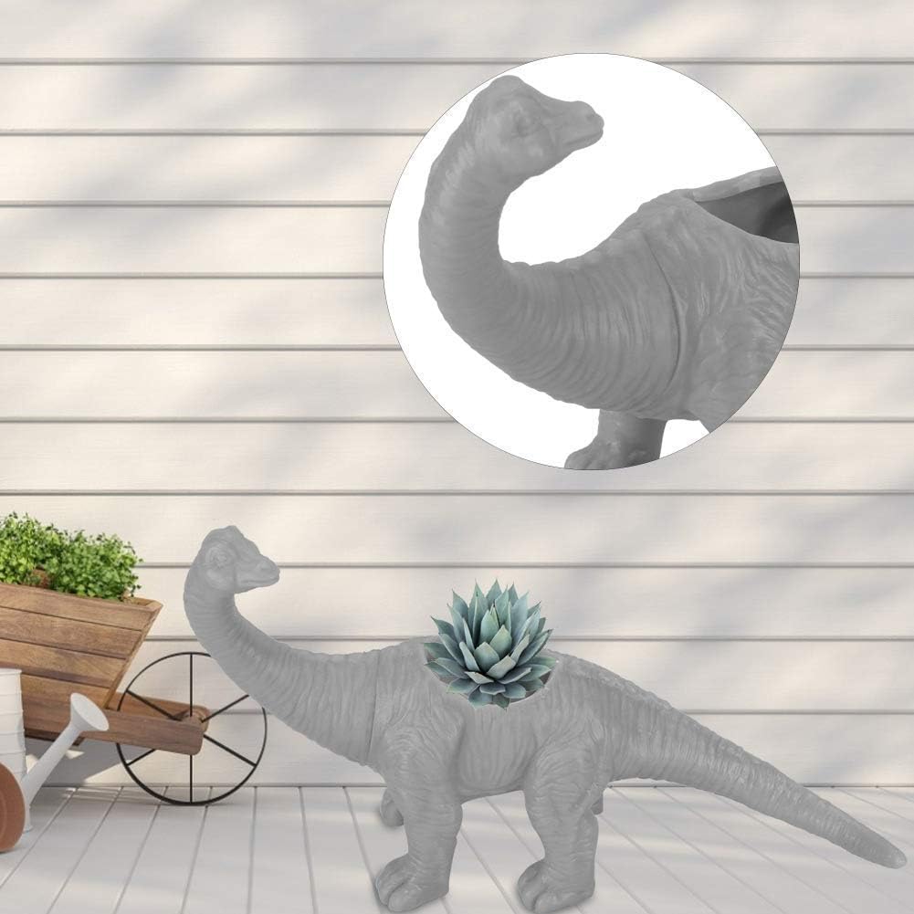 Flower pot, personality Dinosaur Animal Flower Pot Succulent Cactus Garden Pot Home Decoration(Grey) - Image 5