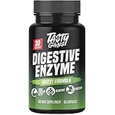 TASTY GAINS - Complete Digestive Enzymes Supplement for Gut Health - Bloating Relief for Men and Women - Enzymes for Digestion - Food Discomfort Relief & Debloat (60 Capsules)