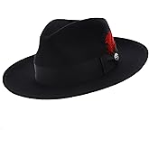 Stetson Mens Gurnee Crushable Soft Wool Felt Fedora Hat | Can Be Packed in a Travel Bag | Grosgrain Ribbon Hatband