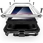 Compatible For Samsung Galaxy S25 Ultra Metal Case with Stand, Heavy Duty Dust Proof Military Grade Rugged Case, Built-in Screen Protector Camera Protector with Full-Body Bumper Cover (Silver)