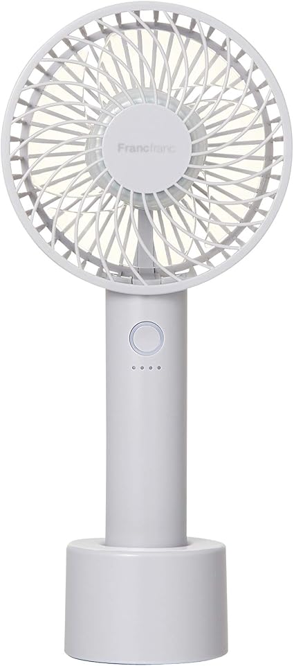 Amazon 21年newモデル Francfranc フランフラン 公式 フレハンディファン 携帯扇風機 手持ち扇風機 卓上扇風機 Usb充電式 5段階風量調整 グレー Francfranc 携帯扇風機