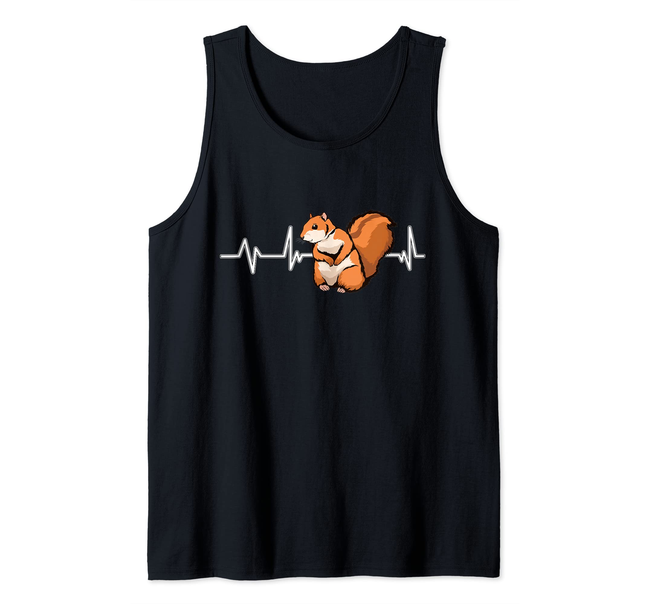 Squirrel Heartbeat EKG Heart Rate Squirrels Tank Top