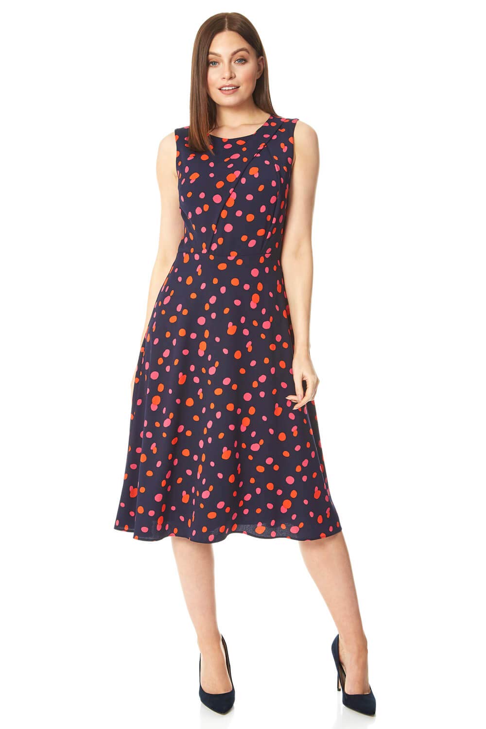 Roman Originals Women Polka Dot Fit And Flare Dress Ladies | Desertcart BAHRAIN Roman Originals Women Polka Dot Fit And Flare Dress Ladies | Desertcart BAHRAIN
