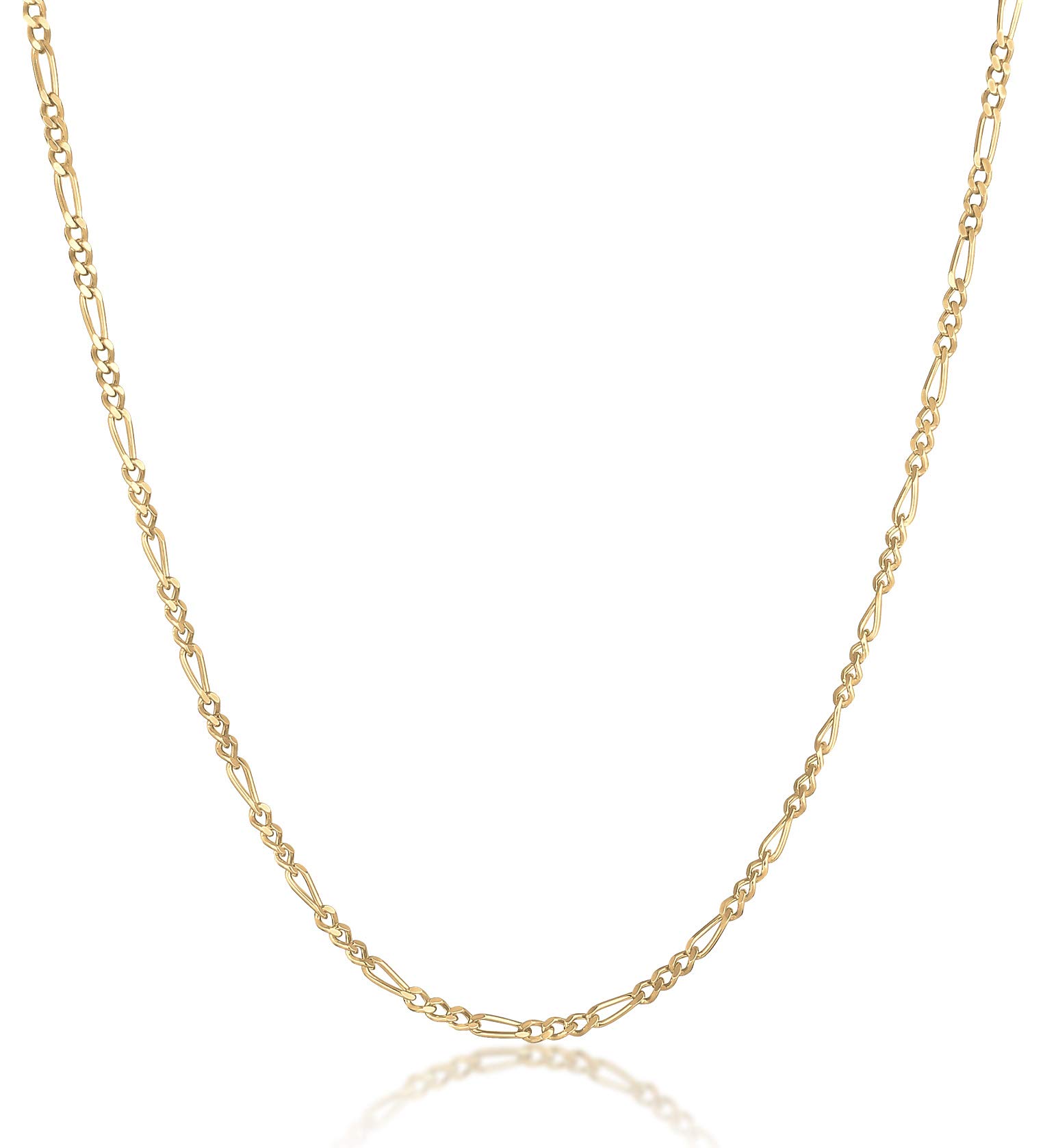 Kuzzoi 0102712120 Exclusive Men's Necklace Gold with Figaro Links (3.5 mm) for Pendant, Solid Chain for Man or Boyfriend, Robust Men's Necklace Made of 925 Sterling Silver Gold-Plated gold