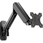 monTEK Single Monitor Wall Mount for 17 to 32 inch Flat/Curved Screens, Holds to 19.8 lbs, Full Motion Adjustable Mechanical