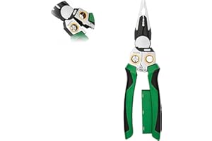 8-in-1 Multifunctional Wire Stripper & Voltage Tester | Professional Electrical Pliers with 12-250V AC/DC Detection for Hot/N