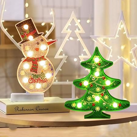 Regali Di Natale Fai Da Te In Cucina.Hlidpu Luci Notturne A Led Per Albero Di Natale Fai Da Te Diamante Pittura Completa Trapano Cristallo Disegno Kit Arti Mestieri Per La Decorazione Domestica Regali Di Natale Amazon It Casa E Cucina