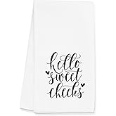 Funny Kitchen Towels Gifts, Hello Sweet Cheeks Hand Towels Decoration for Bathroom (16x24 inches)
