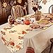 OurWarm 15 x 67 Inch Embroidered Maple Leaves Table Runner, Handmade Table Cover for Fall and Thanksgiving Party Decoration