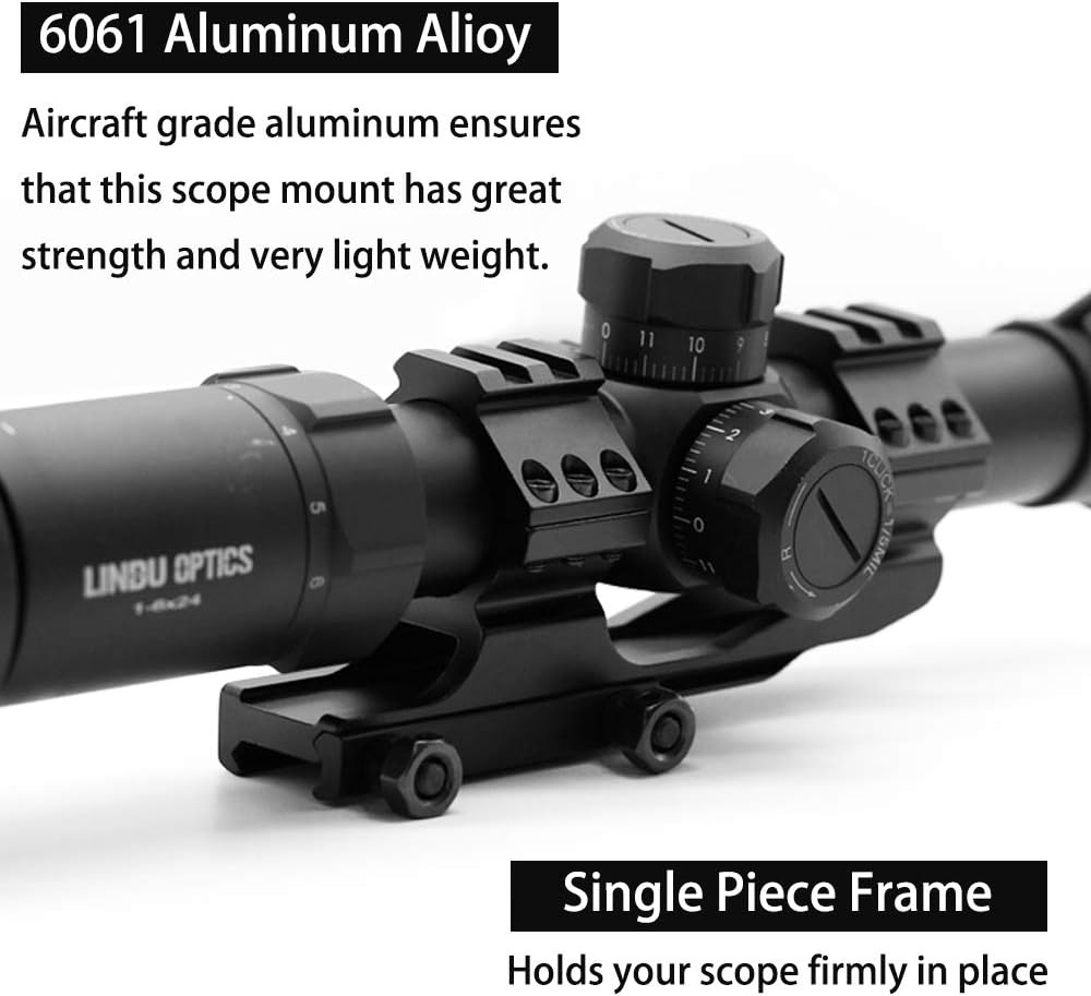 lasdolod Offset Cantilever Rifle Scope Mount, Diameter 1 inch / 30mm Dual Rings | 20mm Picatinny Rail : Sports & Outdoors