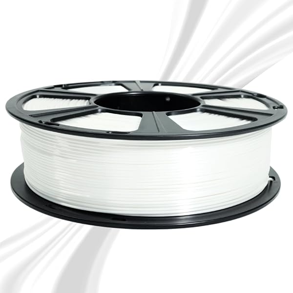 GIANTARM 3D PRINTER FILAMENT, SILK WHITE PLA FILAMENT, 1KG(2.2LBS) SPOOL, 1.75MM DIMENSION ACCURACY +/- 0.03MM, 3D PRINTING FILAMENT