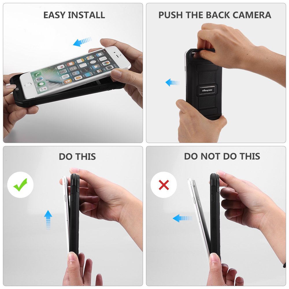 Battery Case for iPhone 7/6S/6 Plus, Mbuynow 4200mAH Portable Charging Case for iPhone 7/6S/6 Plus External Rechargeable Charger Case Protective Power Charger(5.5 inch)